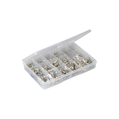 Narva Battery Cable Lug Assortment Kit 165 Lugs 6mm to 10mm Stud B&S Terminals