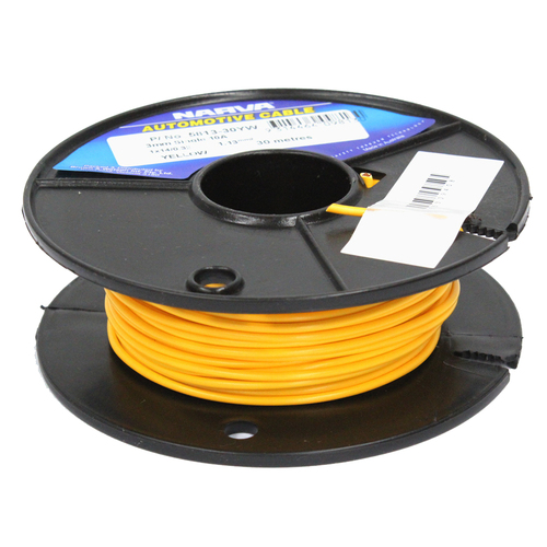 Narva Single Core Cable - Yellow 10 Amp 3mm x 30 Metre Roll (5813-30YW)