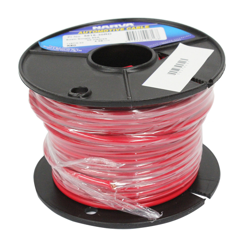 Narva Single Core Cable 6mm 50 Amp Red - 30 Meter Roll 5816-30RD