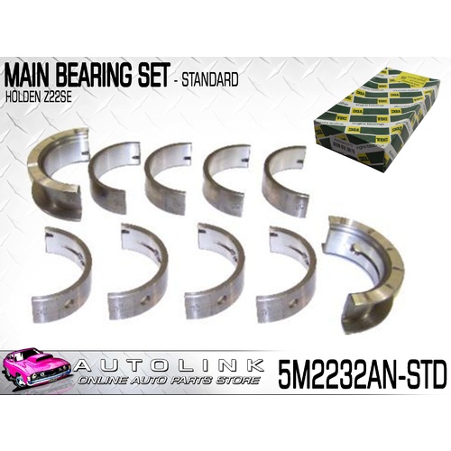 NASON MAIN BEARING SET FOR HOLDEN 2.2L Z22SE Z22YH DOHC 2005-ON 5M2232AN-STD