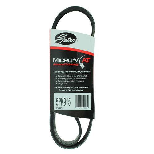 Gates 5PK915 Drive Belt for Mitsubishi Colt 2006-2008 1.5L Alt Belt No Aircon