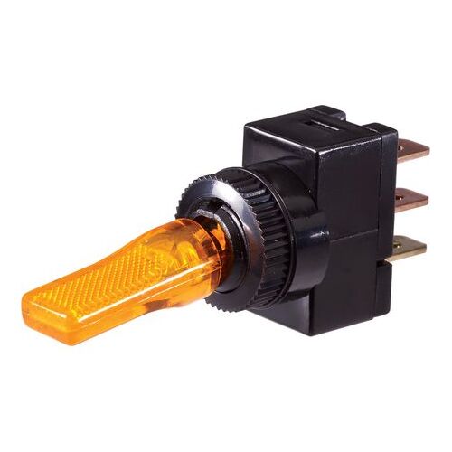 NARVA 60255BL OFF ON TOGGLE SWITCH WITH AMBER LED 20 AMP 12 VOLT MOUNT HOLE 12mm