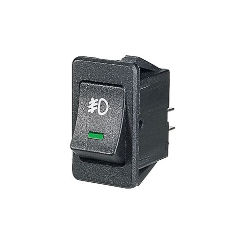 Narva 63027BL Off On Rocker Switch With Green Led & Foglamp Symbol 34.5 x 20mm