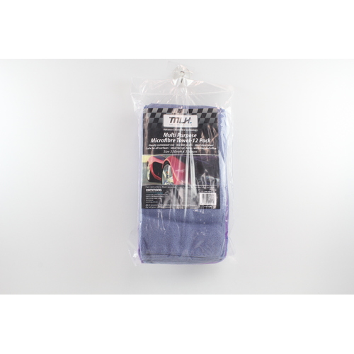 MULTI PURPOSE MICROFIBRE TOWEL FOR WAX & POLISHES - SIZE: 350mm x 350mm 12 PACK
