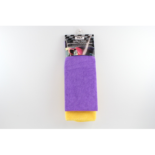 PERFECT FINISH MICROFIBRE POLISHING TWIN PACK - SAFE FOR ALL SURFACES 