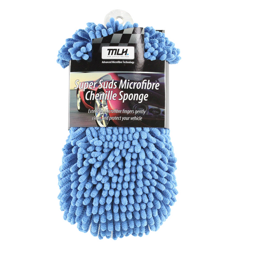 Supersuds Chenille Microfibre Sponge Ideal for Complex Shapes Blue