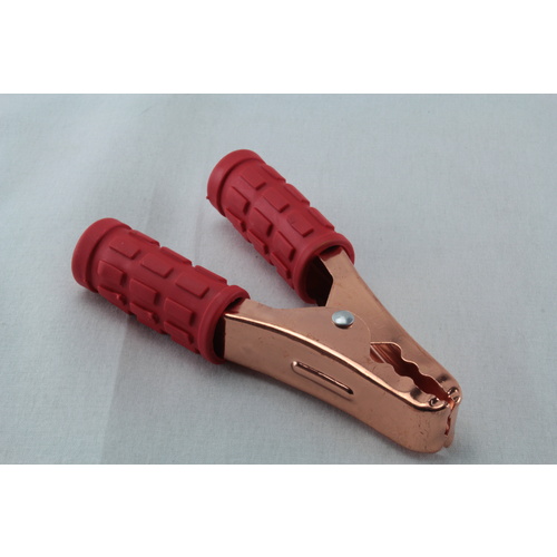 BATTERY POSITIVE CLIP CLAMP 100 AMP RATING RED GRIP JUMPER LEAD JAW OPEN 38mm x1