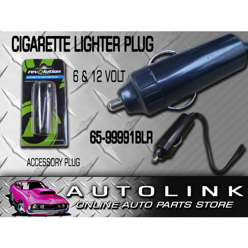 CIGARETTE LIGHTER ACCESSORY PLUG 6 VOLT & 12 VOLT PRE WIRED STANDARD REPLACEMENT