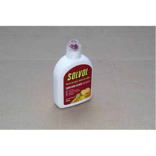 SOLVOL LIQUID HAND CLEANER WITH CITRUS OIL HEAVY DUTY 250ml MADE IN AUSTRALIA X2