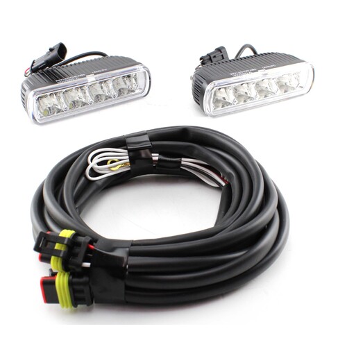 Narva 71910 Led Daytime Running Lamp Kit With Adjustable Bracket + Loom 9-33V