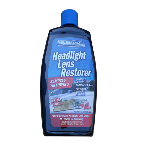 Blue Magic 725CD06 Headlight Plastic Lens Restorer 236ml Removes Yellowing Haze