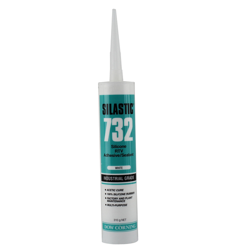 Dow Corning 732 White RTV Gasket Silastic Sealant Multi-Purpose 232c 310g x1
