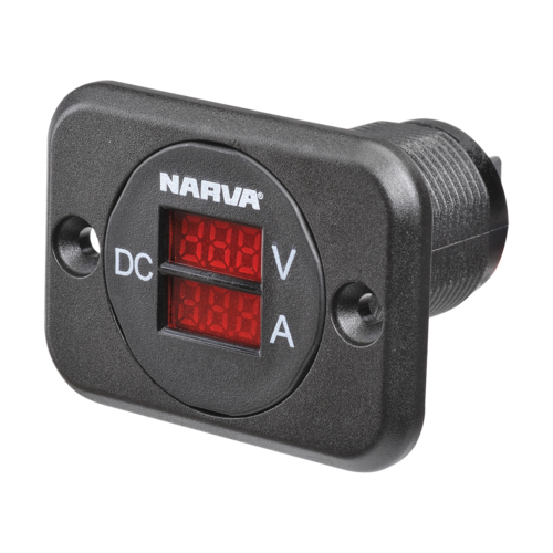 NARVA 81138BL FLUSH MOUNT LED VOLT & AMP METER DISPLAY 12 OR 24 VOLT