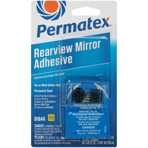 Permatex 81844 Rear View Mirror Professional Strength Adhesive 2 Part Kit