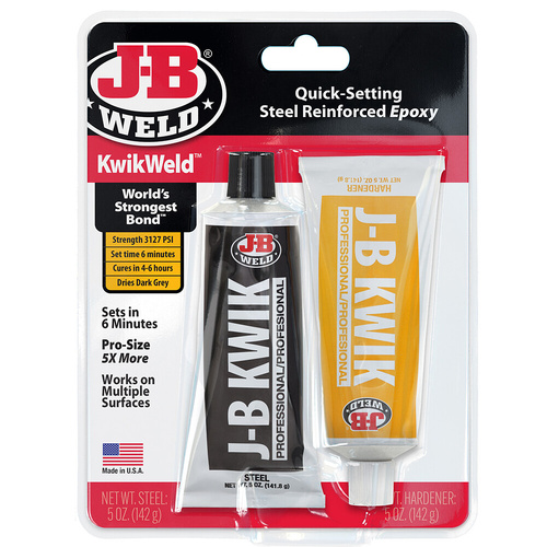 JB Weld 8271 Kwik Weld Quick Setting Steel Reinforced Epoxy for Most Metals