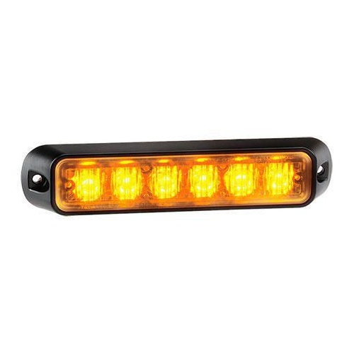Narva 85206A Low Profile High Powered LED Warning Light Amber - 6 x 1 Watt LEDs
