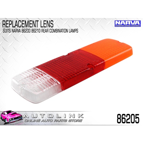 NARVA REAR COMBINATION LAMP REPLACEMENT LENS FOR 86200 86210 LAMPS ( 86205 )