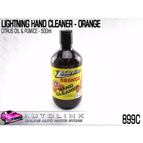 LIGHTNING CITRUS HAND CLEANER WITH PUMICE DISSOLVES GREASE & OIL 899C 500ml