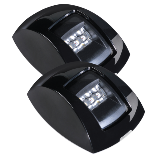 NARVA 99016BL NAUTICAL LED MARINE PORT & STARBOARD LAMPS BLACK CLEAR LENS
