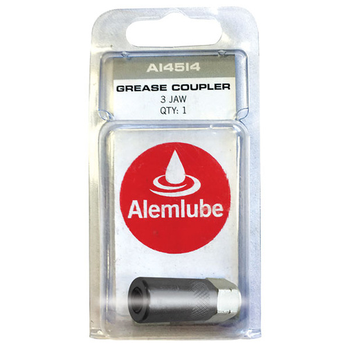 Alemlube A14513 Grease Gun Coupler 3 Jaw - 1/8" BSPF Thread