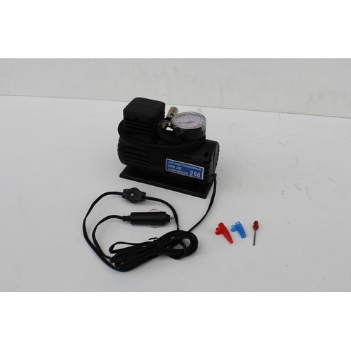 MINI AIR COMPRESSOR 250 PSI 12 VOLT PORTABLE CIGARETTE LIGHTER PLUG TYRE BIKE 