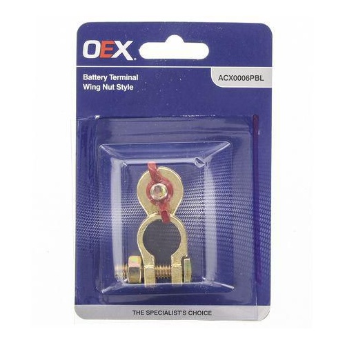 OEX ACX0006PBL Battery Terminal Wing Nut Stud Type Positive Single Each
