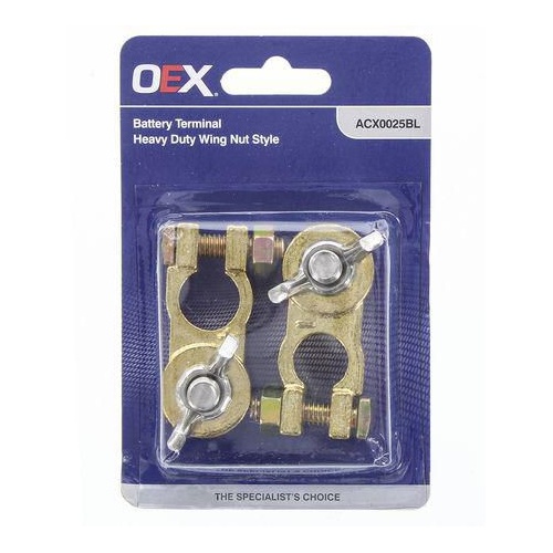 OEX ACX0025BL Battery Terminals Marine Stud Type Heavy Duty Positive & Negative
