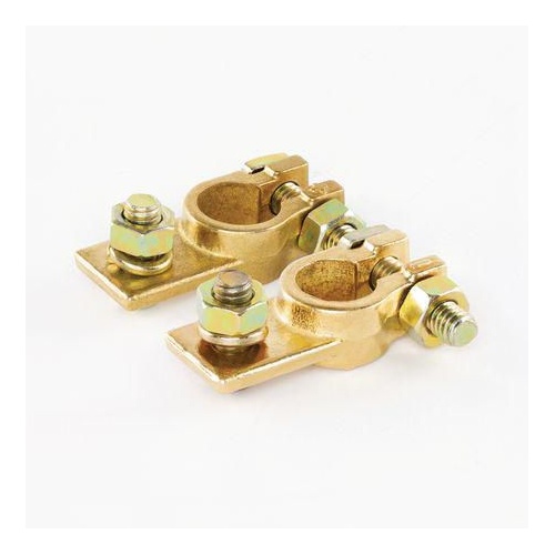 OEX ACX0044BL Positive & Negative Brass Battery Terminals with 8mm Stud