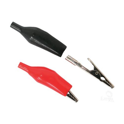 OEX ACX0656 ALLIGATOR CLIPS POSITIVE RED & NEGATIVE BLACK 5 AMP 10PC