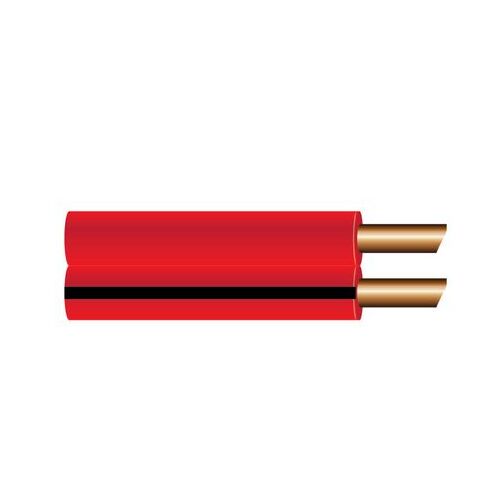 OEX ACX0802 3mm Twin Core Auto Cable Figure 8 Red W/ Black Trace Sold Per Meter