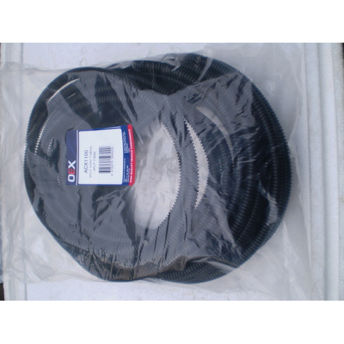 OEX ACX1100 CORRUGATED SPLIT SLEEVE TUBING ID 7mm x 10M LENGTH ROLL BLACK 