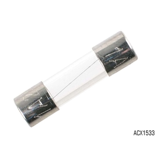 OEX ELECTRONIC GLASS FUSE 1A 5mm x 20mm LONG PACK OF 10 ACX1533