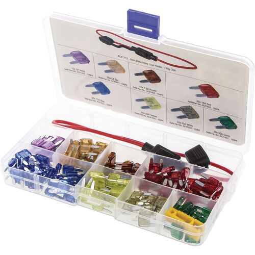 Oex ACX1736 Mini Blade Fuse Assortment Kit - 142 Pieces