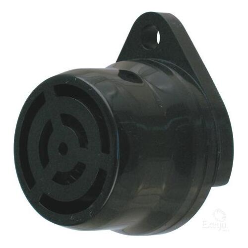 OEX WARNING REVERSE BUZZER 12 VOLT 75dB BLACK SINGLE HOLE MOUNTING SMALL COMPACT