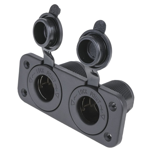OEX ACX5609 Accessory Cigarette Lighter Twin Socket 20A @ 12 Volt Dust Cap