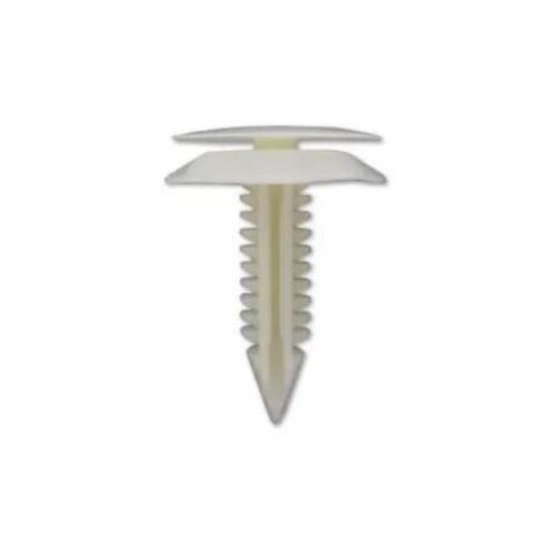 Nice AF014 Universal White Plastic Automotive Fastener Clip - Sold as Each