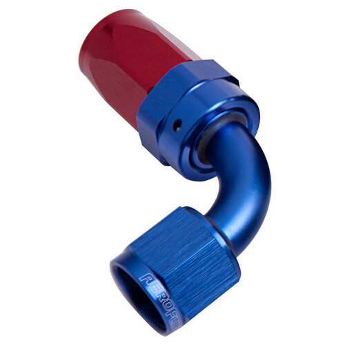 Aeroflow AF103-06 100 Series 90° Swivel Hose End -6 Blue/Red for 100 & 450 Hose