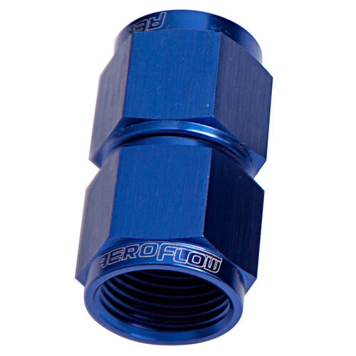 Aeroflow AF131-04 Straight Female Swivel Coupler -4AN Blue Finish