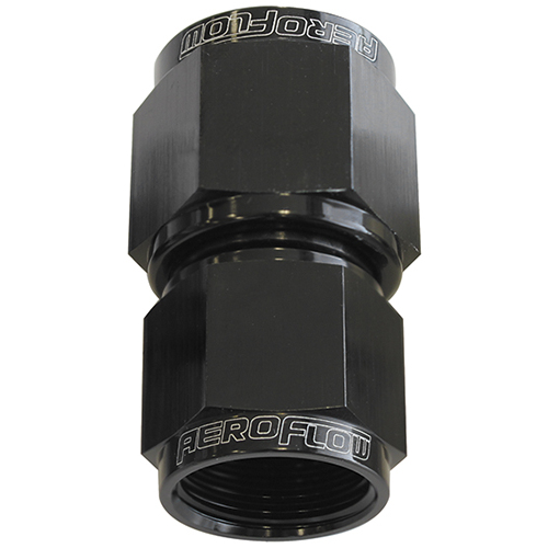 Aeroflow AF131-08-10BLK Female Swivel Coupler Reducer -8AN to -10AN Black Finish