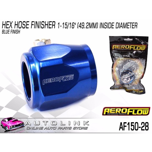AEROFLOW HEX HOSE FINISHER 1-15/16" (49.2MM) INNER DIA - BLUE FINISH AF150-28