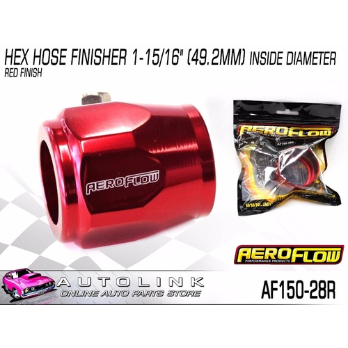 AEROFLOW HEX HOSE FINISHER 1-15/16" (49.2MM) INNER DIA - RED FINISH AF150-28R