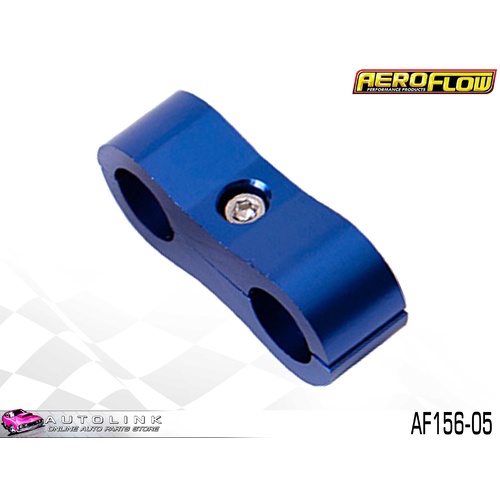 AEROFLOW BILLET ALLOY DUAL HOSE SEPARATOR BLUE FINISH 5/16" ID AF156-05