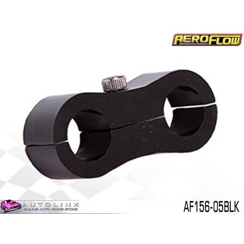 AEROFLOW BILLET ALLOY DUAL HOSE SEPARATOR BLACK FINISH 5/16" ID AF156-05BLK