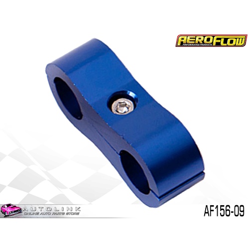 AEROFLOW BILLET ALLOY DUAL HOSE SEPARATOR BLUE FINISH 9/16" ID AF156-09