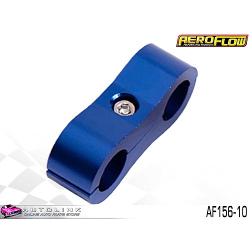 AEROFLOW BILLET ALLOY DUAL HOSE SEPARATOR BLUE FINISH 5/8" ID AF156-10