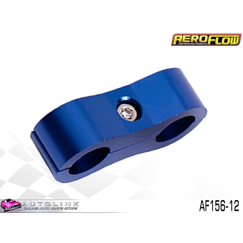 AEROFLOW BILLET ALLOY DUAL HOSE SEPARATOR BLUE FINISH 3/4" ID AF156-12