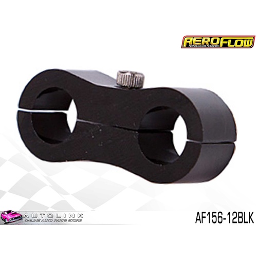 AEROFLOW BILLET ALLOY DUAL HOSE SEPARATOR BLACK FINISH 3/4" ID AF156-12BLK