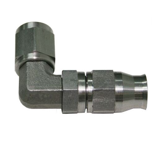 Aeroflow AF203-04 90° Stainless Steel Hose End -4AN -4AN to -4 PTFE Hose