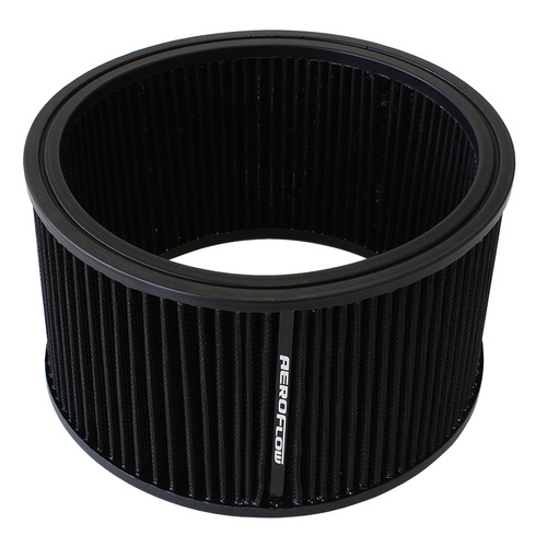 AEROFLOW AF2041-3650 WASHABLE BLACK AIR FILTER ELEMENT ROUND 9" x 5"