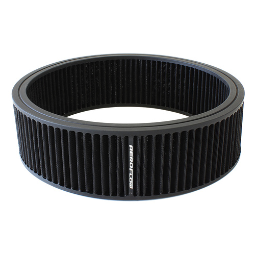AEROFLOW AF2041-3750 WASHABLE BLACK AIR FILTER ELEMENT ROUND 14" x 4"